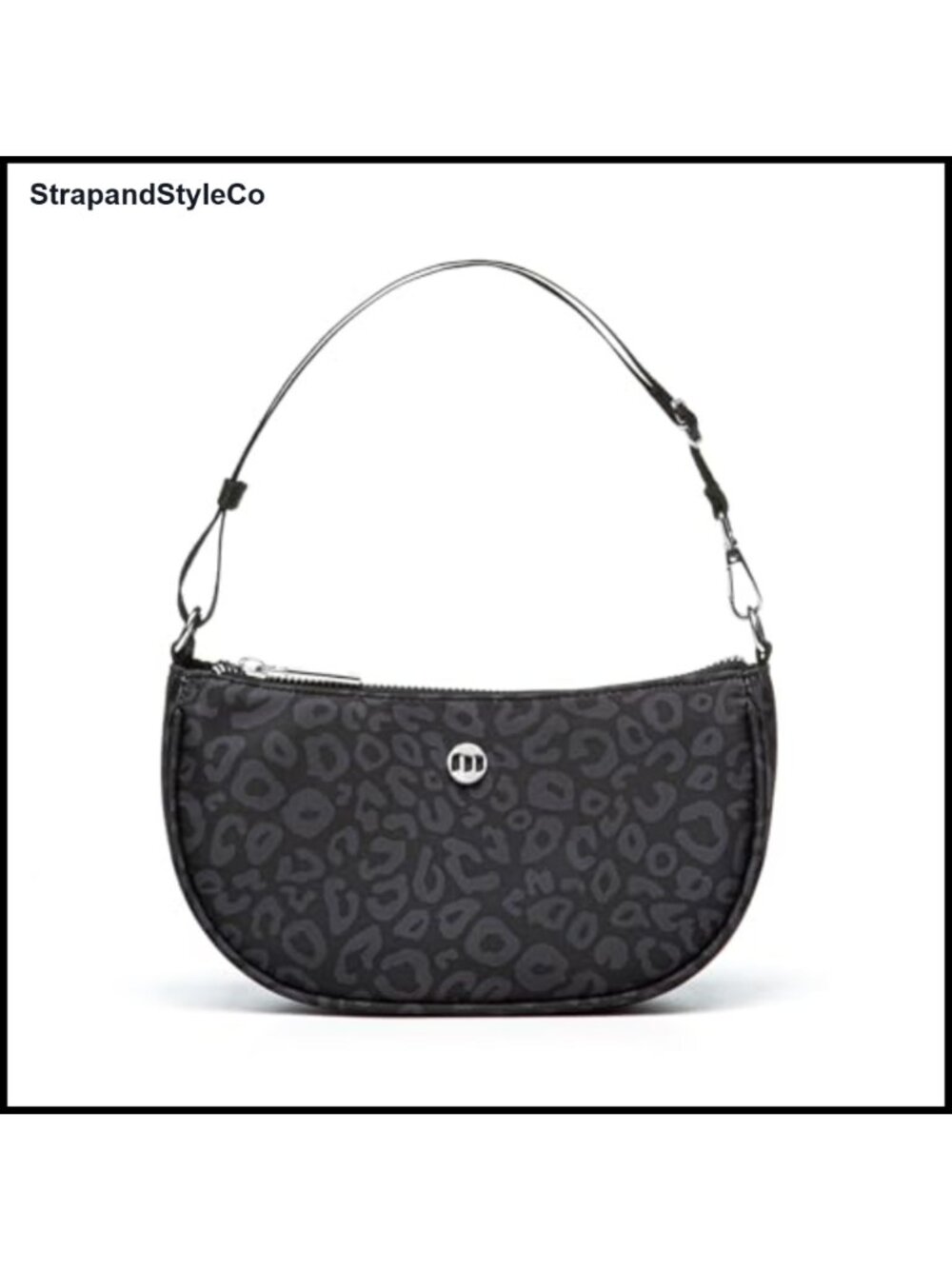 Nylon Shoulder Bag Adjustable Strap Mini Clutch Crescent Purse